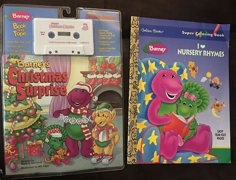 Vintage Barney the Dinosaur Christmas Book on Tape and | Etsy ...