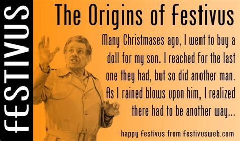 Another Festivus miracle! There will be no airing of grievances ...