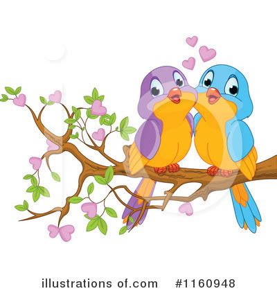 Love Birds Clipart #1160948 - Illustration by Pushkin