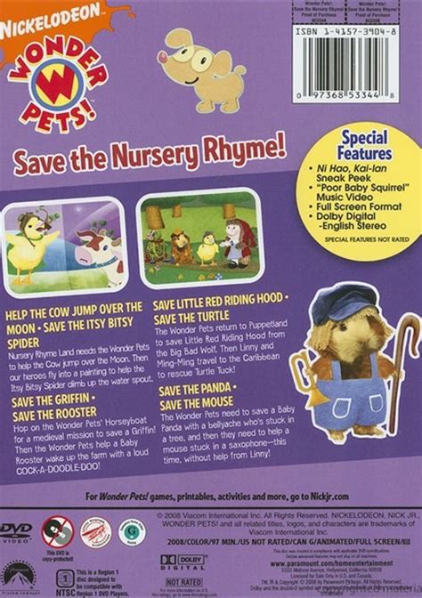 Wonder Pets: Save The Nursery Rhyme (DVD 2007) | DVD Empire