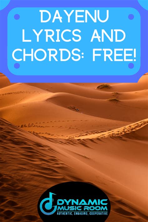 Dayenu Lyrics And Chords: FREE – Dynamic Music Room