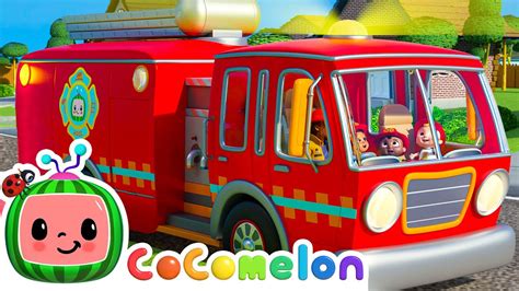 The Wheels on the Fire Truck Song KARAOKE | CoComelon Nursery Rhymes ...