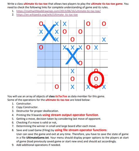 Solved Write a class ultimate tic-tac-toe that allows two, tic tac toe ...