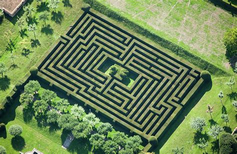 Aerial View Of Hedge Maze Digital Art by Floresco Productions - Fine ...