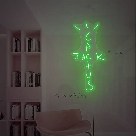 CACTUS JACK Neon Sign, Neon Light Sign for Pub Bar Wall Decoration, Rap ...