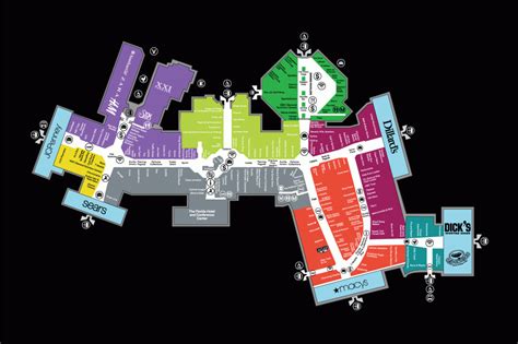 Center Map Of Dadeland Mall - A Shopping Center In Miami, Fl - A ...