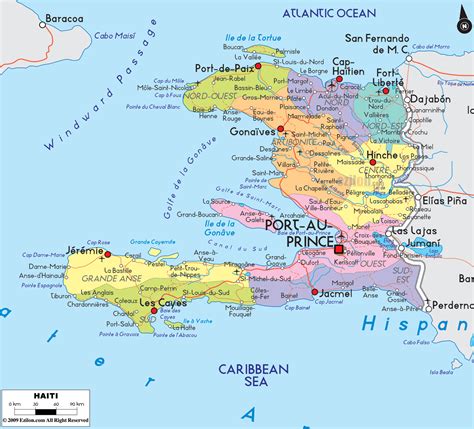 Large detailed political and road map of Haiti with cities. Haiti large ...