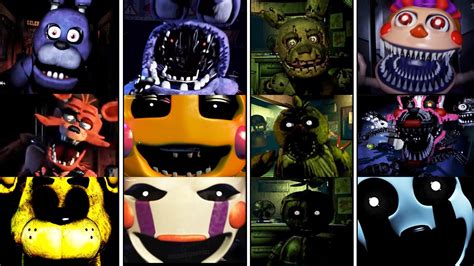 Todos los JUMPSCARES - FNAF 1-4 & Five Nights at Freddy's 4 Halloween ...