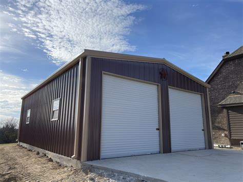 RMB5 - 26x40 Red Iron Metal Building | WolfSteel Buildings