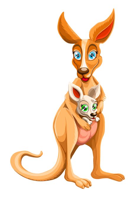 Kangaroo clipart cartoon character, Kangaroo cartoon character ...