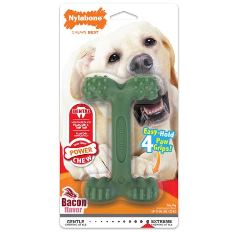 Nylabone® DuraChew® Power Chew Easy-Hold Dental Chew Dog Toy - Bacon Flavor