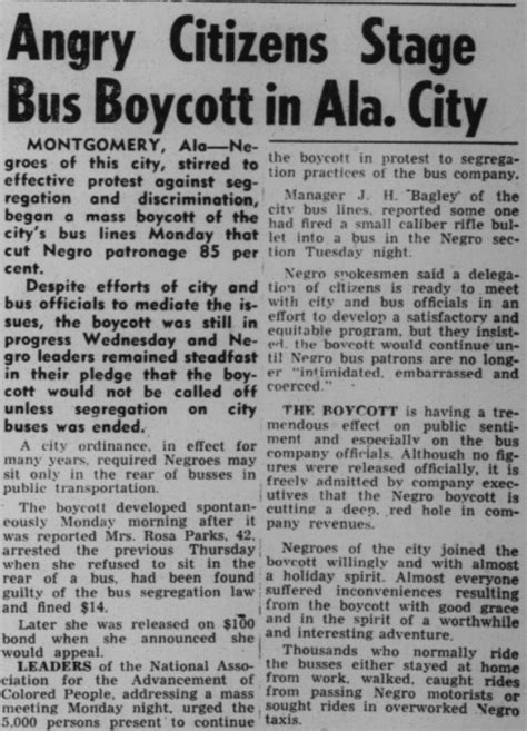 Montgomery bus boycott | Indiana State Library