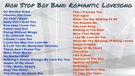 Best Boy Band Romantic Lovesong All the Time - YouTube