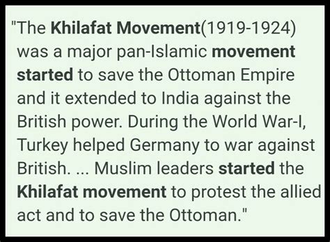 why khilafat movement started and who started it - Social Science ...