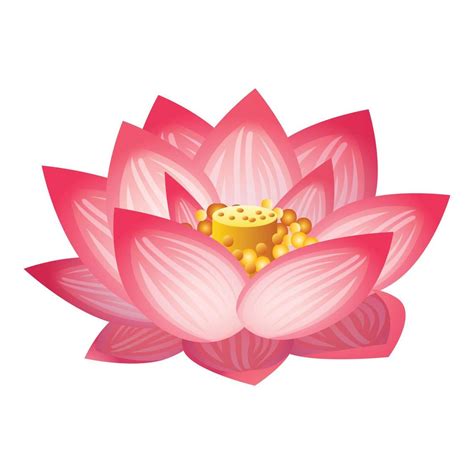 Lotus flower icon, cartoon style 14478842 Vector Art at Vecteezy