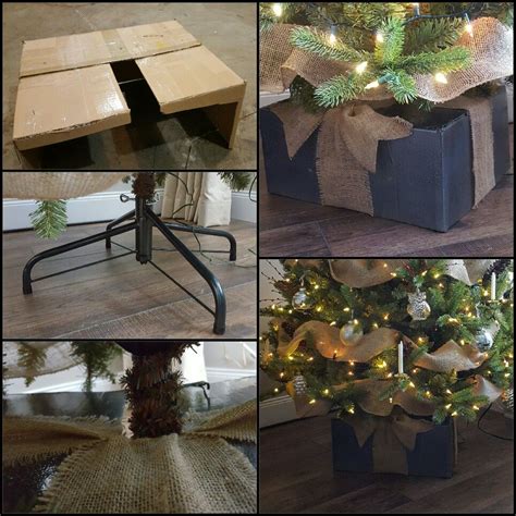 DIY Cardboard Box Tree Stand Cover