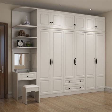 Simple Modern White Wardrobe Cabinet