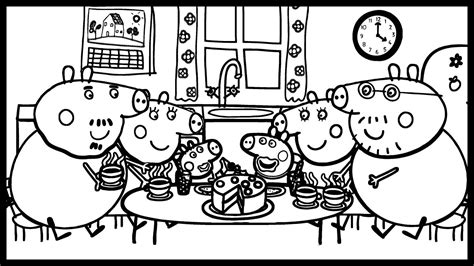 Peppa Pig Family Coloring Pages Print