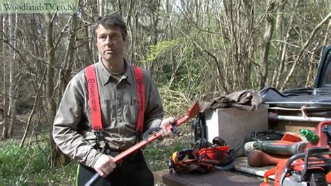 Tools for felling a forestry tree - YouTube