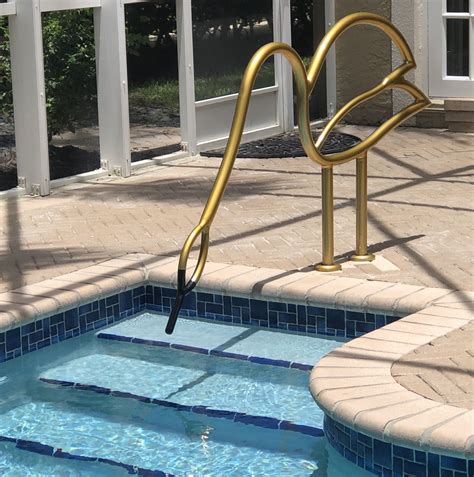 Golden Swan Pool Rail | Pool rails, Pool decor, Swimming pool decorations