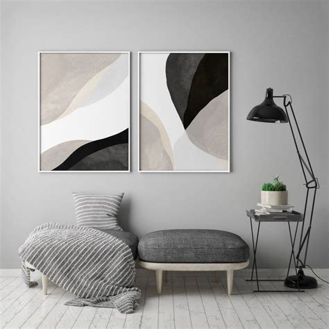 2 Piece Art Prints Abstract Poster Set Bedroom Wall Art - Etsy