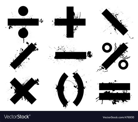 Math symbols Royalty Free Vector Image - VectorStock