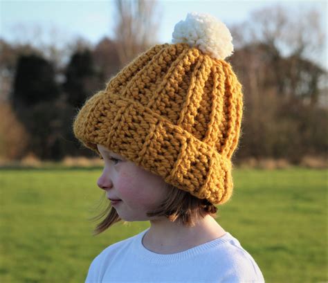 Crochet Patterns Galore - Kids Ribbed Hat