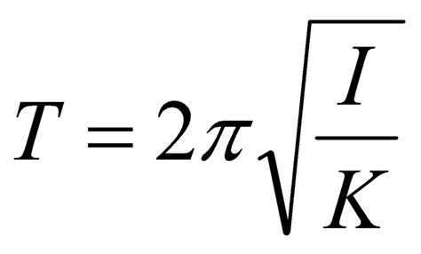 Period of Vibration of Torsion Pendulum