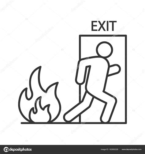 Exit Sign Coloring Page Coloring Pages