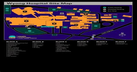 Wyong Hospital site map - Central Coast Hospital Site Map BLOCK A â ...