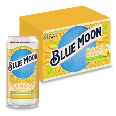 Blue Moon Mango Wheat Ale Beer - 6pk/12 Fl Oz Cans : Target