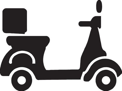 Premium Vector | Fast food delivery scooter logo with a pizza graphic