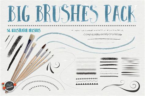 Big Illustrator Brushes Pack - Design Cuts