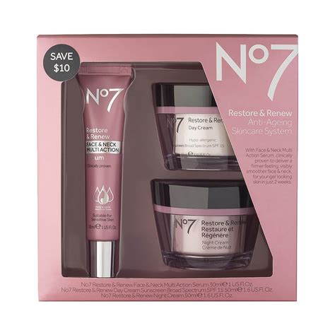 No7 - Restore & Renew Face & Neck Multi Action Skincare System - MYQT ...