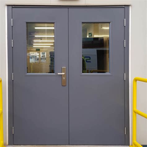 Glazed Steel Double Door (Security) | Latham's Steel Doors