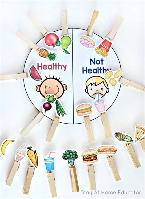 6 Printable Food and Nutrition Activities for Preschoolers | Healthy ...