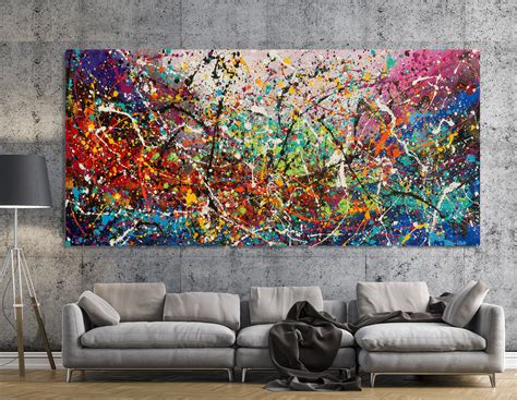 Modern Canvas Art For Sale - Largemodernart Livingroom Acrylmalerei ...