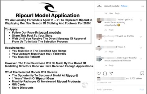 Surfing brand Rip Curl is not looking for models on Instagram ...