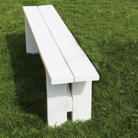 6' Picnic Bench White Wood | Town & Country Event Rentals