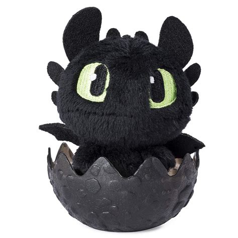 How to Train Your Dragon The Hidden World Toothless 3 Egg Plush Black ...