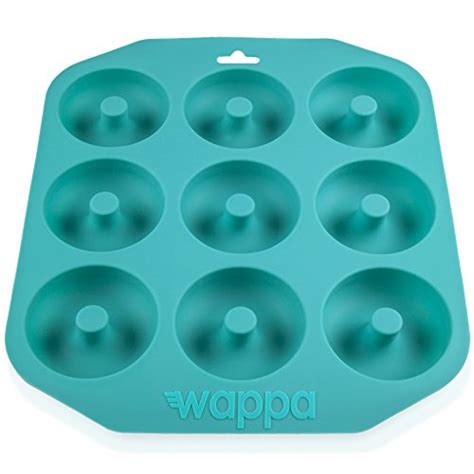 Wappa LARGE Top Silicone Donut Pan, 9 Cavity Baking Pan, Heavy Duty ...