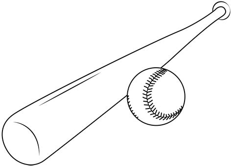 Baseball Bat Drawing Outline