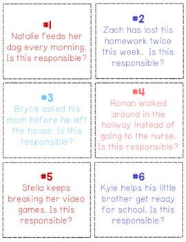 Responsibility Scoot Game Activity For Character Education Lessons ...