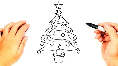 Comment dessiner un arbre de Noël | Tutoriel de dessin facile de l ...