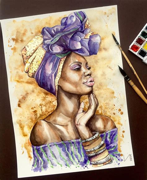 Black Woman art print African American Wall Art Boho Fashion | Etsy