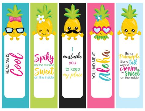 Printable Cute Bookmarks for Kids | 101 Activity