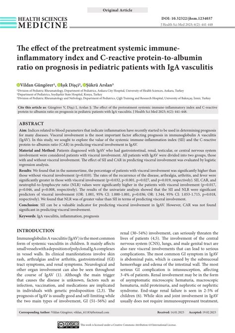 (PDF) The effect of the pretreatment systemic immune-inflammatory index ...