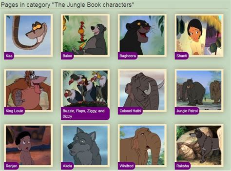 Jungle book characters Pg. 1 | Mowgli the jungle book, Jungle book ...