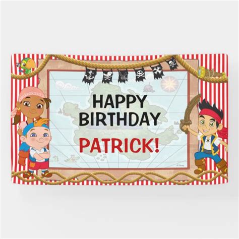 Jake and the Neverland Pirates Birthday Banner | Zazzle.com