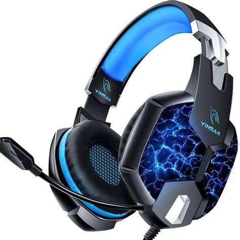 Amazon.com: YINSAN Gaming Headset with 3D Surround Sound, PS4 One ...